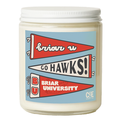 Briar U School Pennants Candle