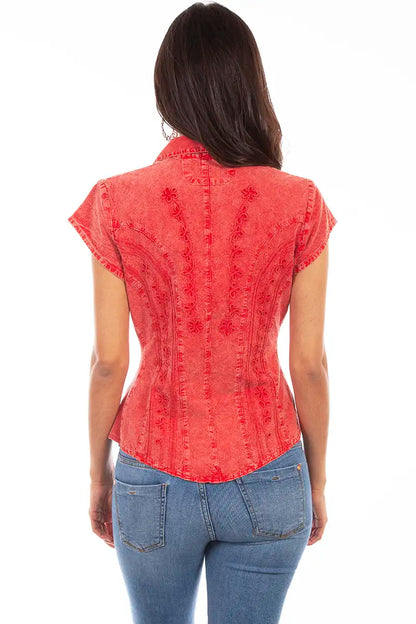 Scully Cantina Short Sleeve Blouse (PSL-066) - Women's Shirt