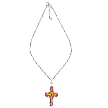 Flames of Faith Cross Necklace