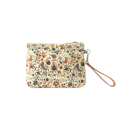 Peace & Serenity Blossoms Clutch Bag In Off White