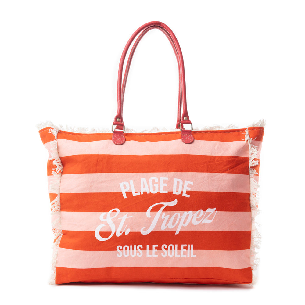 Saint Tropez Weekender Bag In Red