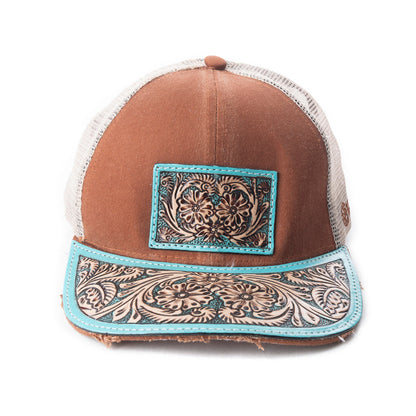 Jenson Hill Cap In Brown & Beige