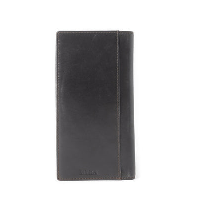 Lonehorn Hairon Leather Wallet in Charcoal Fade