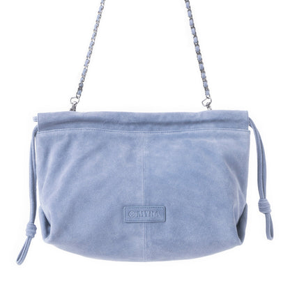 Wanderlust Suede Shoulder Bag in Blue