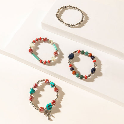 Islander Bliss Stack Bracelet in Lagoon Coral
