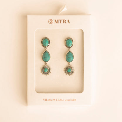 Myra Wildlight Spirit Earrings in Mirage Teal