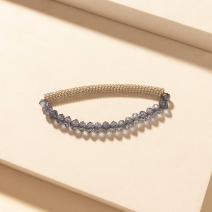 Myra Iron Moon Stack Bracelet in Blue Forge