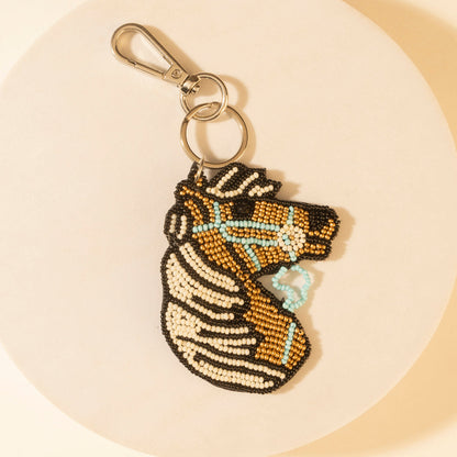 Myra Chief Mustang Keychain in Sable Tan