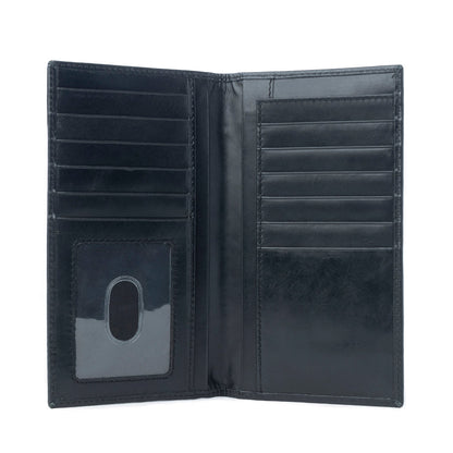 Myra Frontier Mark Hairon Leather Wallet for Men in Dusthorn Black