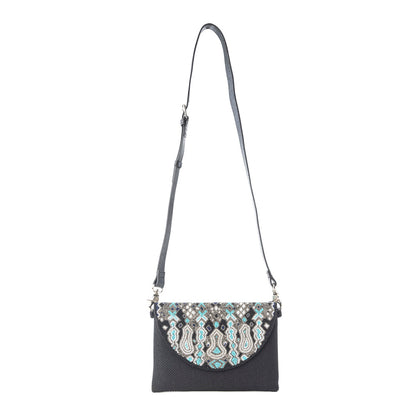 Myra Sahara Sky Crossbody Bag in Frosted Black