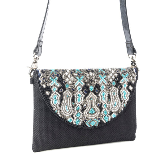 Myra Sahara Sky Crossbody Bag in Frosted Black