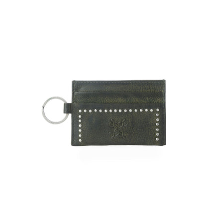 Myra Zidana Steelhoof Studded Veg Tanned Leather Wallet in Ranch Pine