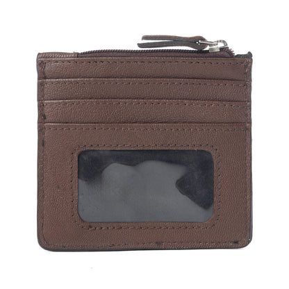Myra Briar Creek Handtooled Leather Credit Card Holder in Heritage Brown