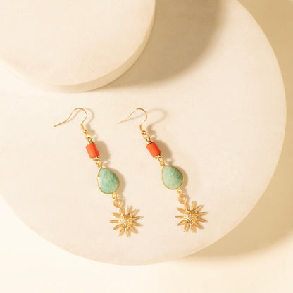 Myra Dawnflare Drop Earrings in Desert Turquoise