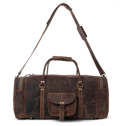 Myra Redmont Leather Traveller Bag in Dark Mahogany