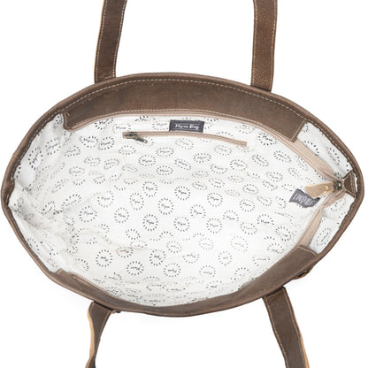 CLINCH  LEATHER AND HAIRON BAG