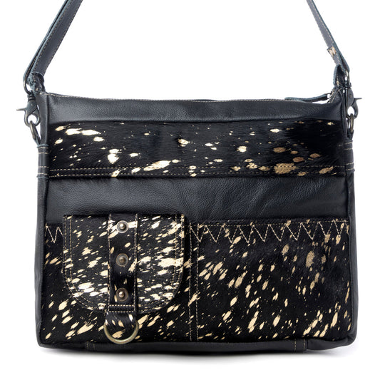 MODERN  LEATHER AND HAIRON BAG