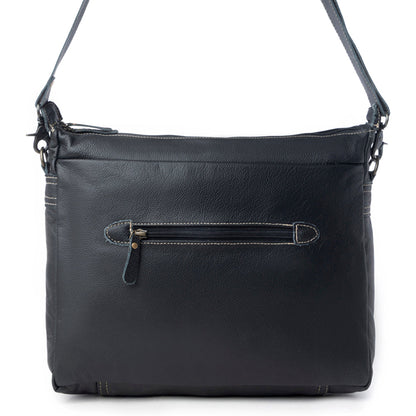 MODERN  LEATHER AND HAIRON BAG