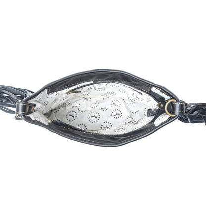 Sapphire Vines Leather & Hairon Bag