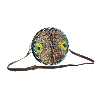 Boho Teal Round Bag