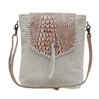 SMOKEY AZTECA LEATHER & HAIRON BAG