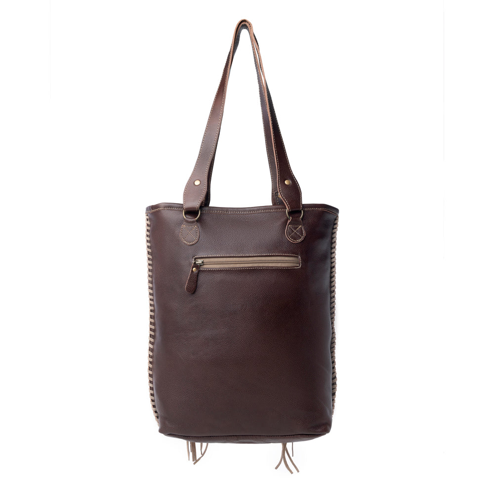 Cheyenne Plains Tooled Leather & Hairon Bag