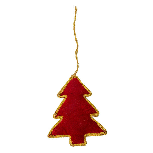 Jeweled Christmas Tree Ornament In Red