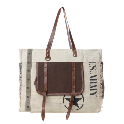 Army Motif Weekender Bag