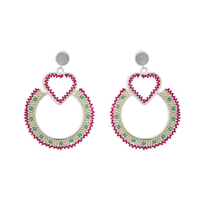 Full Circle Love Beaded Earrings