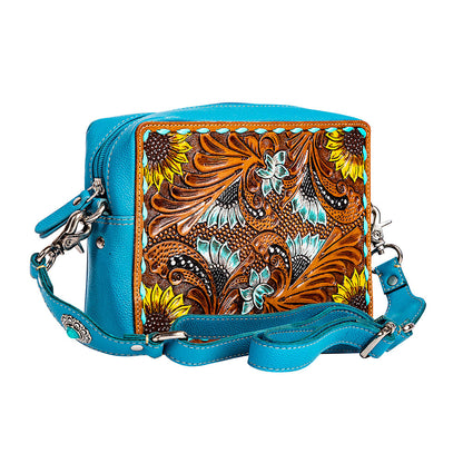 Blooms on the Trail Hand-tooled Bag