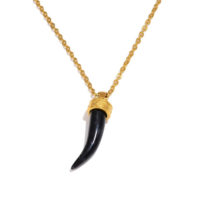 Fearless Gold Resin Pendant Necklace