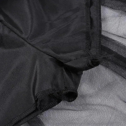 Casual Skirts Punk Sexy Net Yarn High-Waisted Irregular Skirt for Women Summer New European and American Gothic Style Versatile