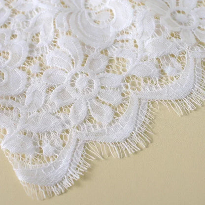Women Eyelash Floral Lace Shirt Extender Adjustable Layered Faux Top Hem Lower Sweep Mini Skirt Half Slip Underskirt