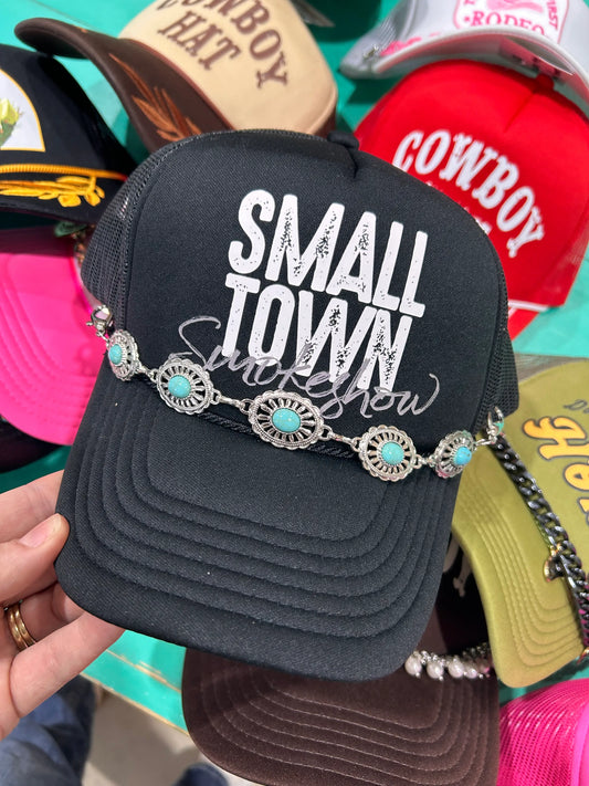 Small Turquoise Oval Trucker Chain