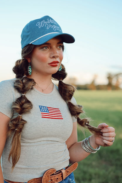 The Denim Western Vogue Baseball Cap