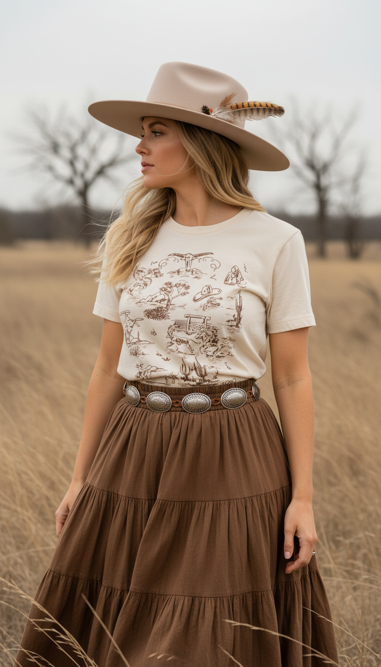 Western Toile Tee