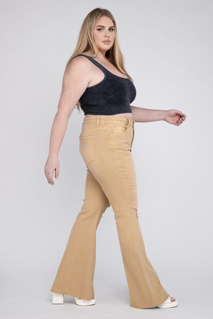 Plus Size High Rise Flare Jeans