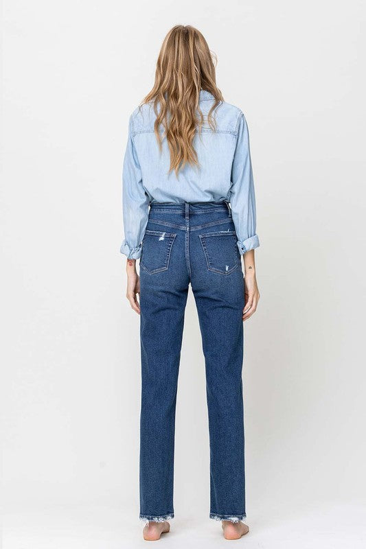 Super High Rise Straight Leg Jeans