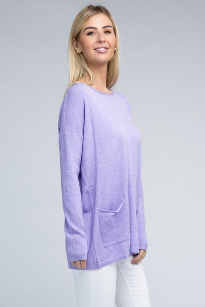 Viscose Front Pockets Sweater