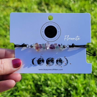 Adjustable Gemstone Chip Bracelets or Anklets