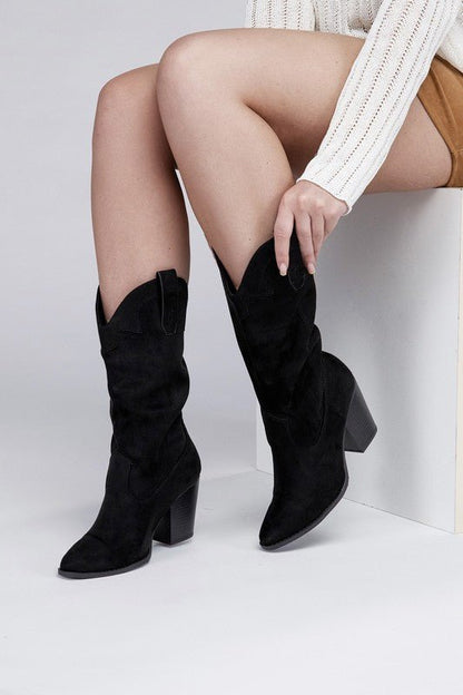 Akito Knee High Heel Boots - Rustic Jade Designs Co