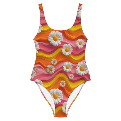 Baha Ranch Yeehaw Groovy Floral One-Piece Swimsuit