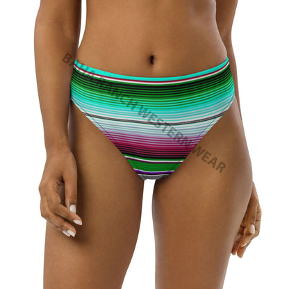 Baha Ranch Yeehaw Aqua Serape Bikini Bottom