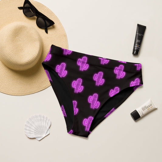 Baha Ranch Yeehaw Purple Neon Cactus Bikini Bottom