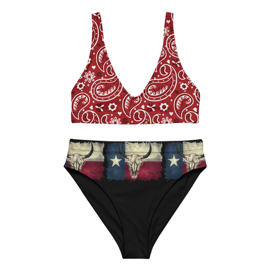 Baha Ranch Yeehaw Texas Bandana Red White & Blue Bikini