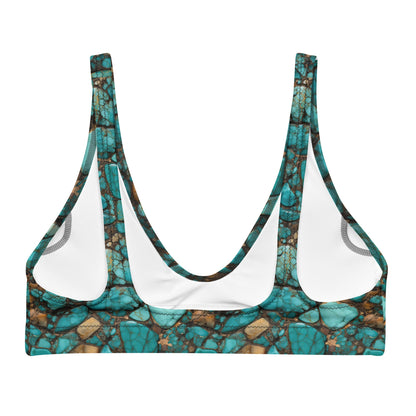 Baha Ranch Yeehaw All Turquoise Bikini Top
