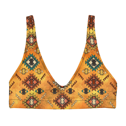 Baha Ranch Yeehaw Golden Aztec Bikini Top