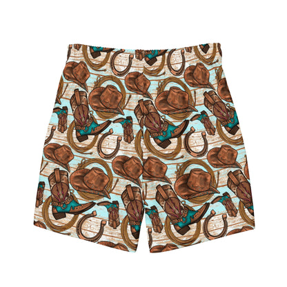 Baha Ranch Yeehaw Cowboy Up Men's Swim Trunks