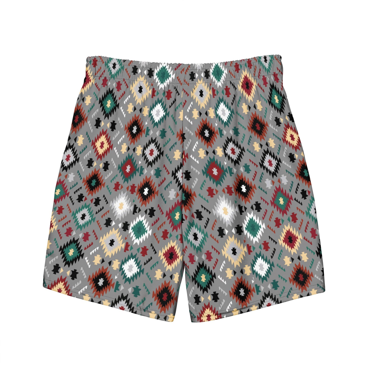 Baha Ranch Yeehaw Gray Aztec Men's Swim Trunks