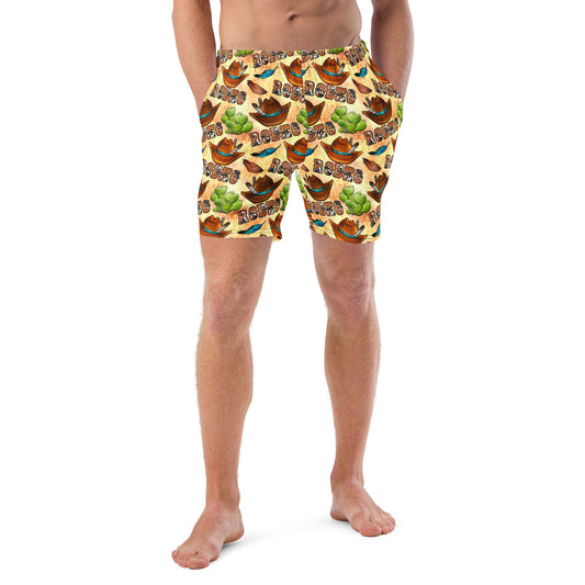 Baha Ranch Yeehaw Rodeo Fever Men's Swim Trunks